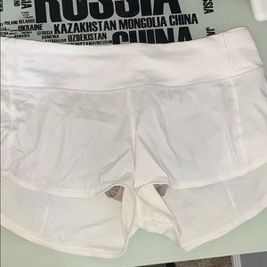 White Lululemon Shorts